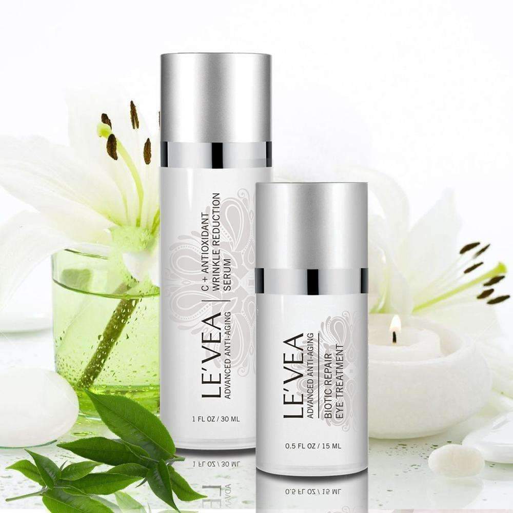 LeVea Vitamin C Serum and Eye Cream – premium anti-aging set for hydration and radiance.”