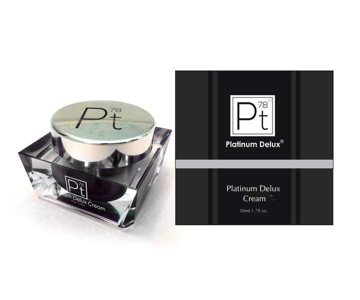 Platinum Delux Age-Defying Cream with luxury packaging – anti-aging platinum moisturizer
