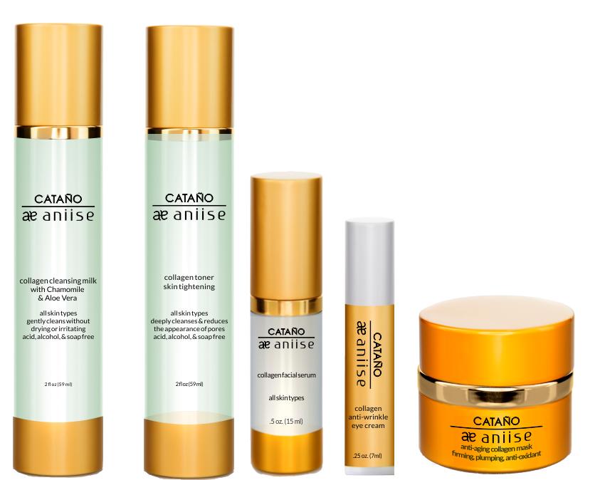 Fav Naomi Collagen Anti-Aging & Firming Set – luxury 5-piece collagen and peptide skincare collection for radiant, youthful skin.
