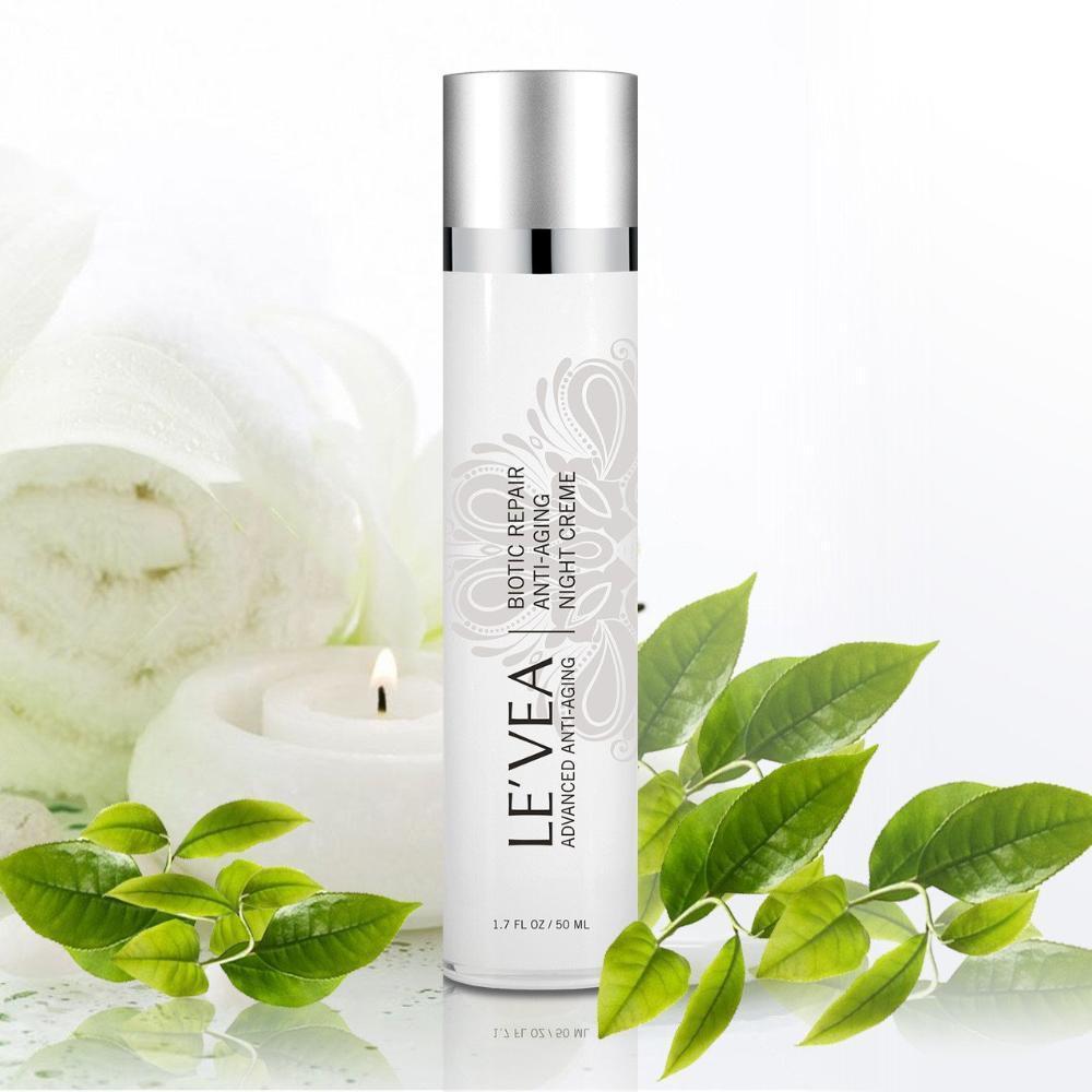 Biotic Repair Night Cream airless pump with green botanical accents, 50 ml