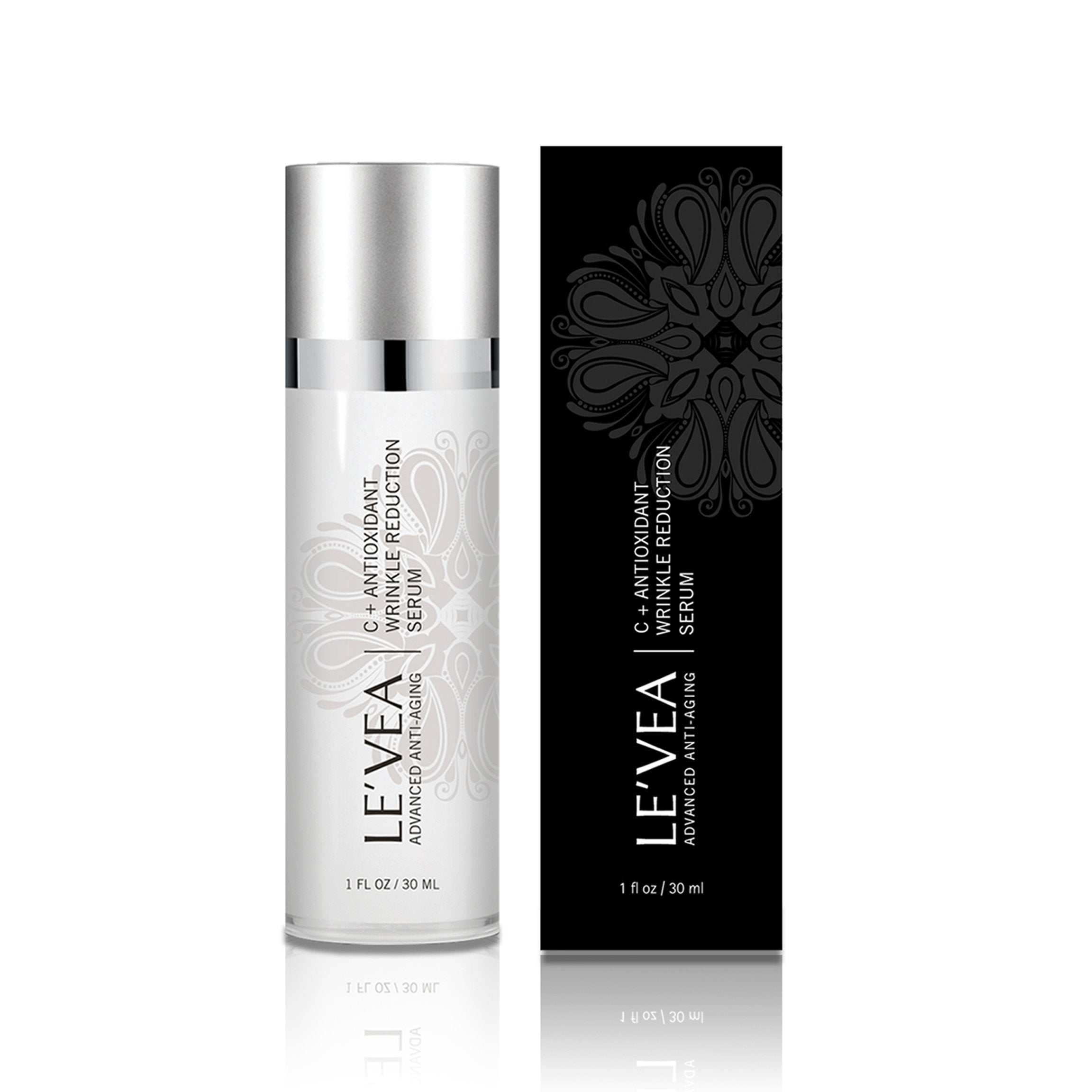 LeVea Age Defense Duo – luxury eye cream and vitamin C serum for youthful, radiant skin.”